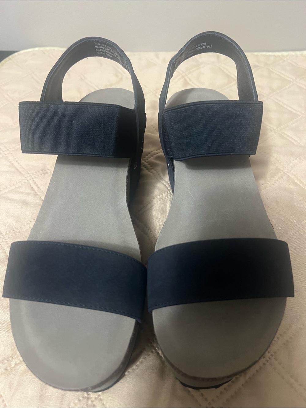 Crown Vintage Black Platform Slingback Sandals